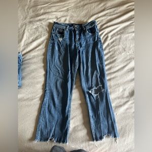 Blue straight leg jeans